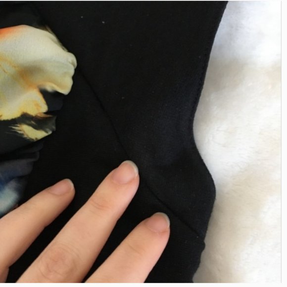 Ted Baker Black Tobelle Printed Ruched Detail Dress size 3 *PLZ READ* - Picture 12 of 16